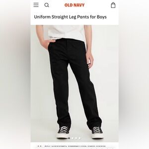 Old Navy Boys' Black Uniform Pants